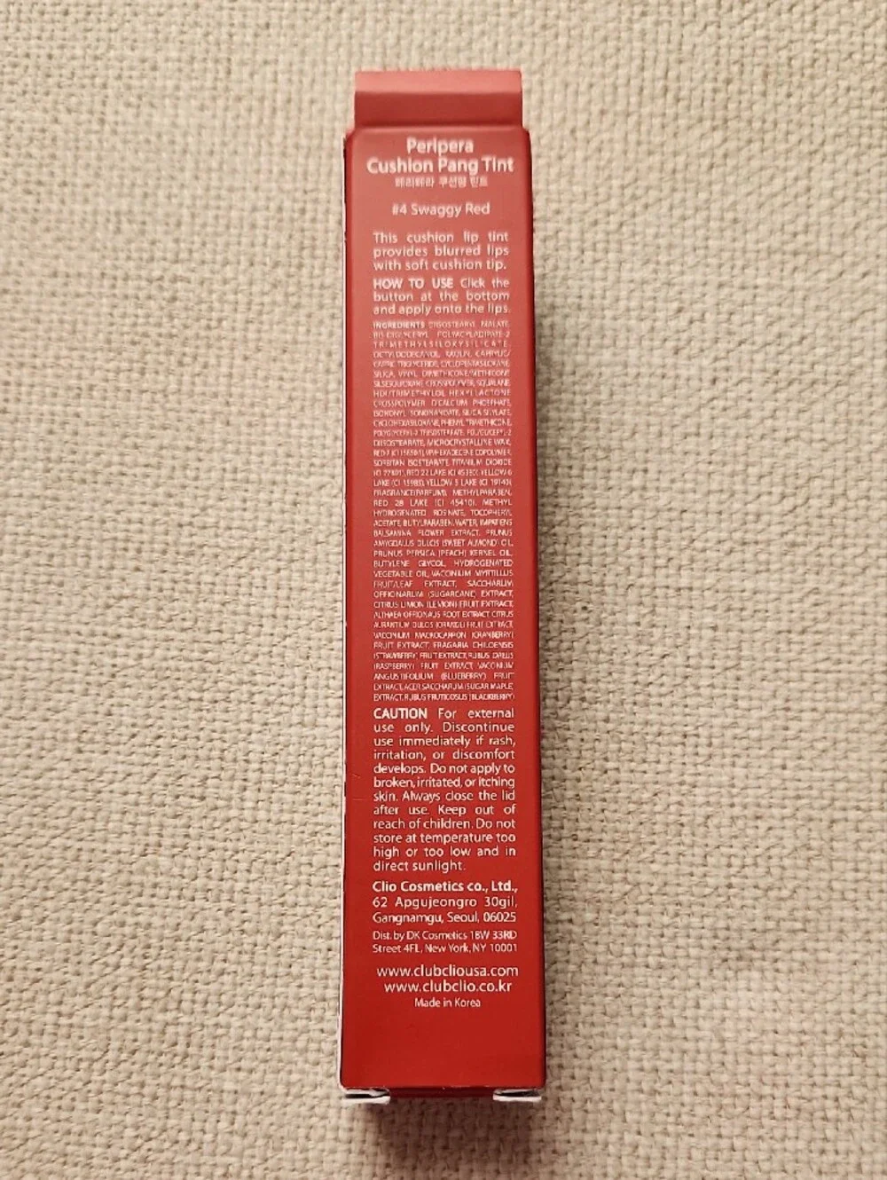 Peripera Cushion Tint Pang Lip Tint -Swaggy  Red